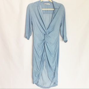Zara Chambray Shirt Dress - XS